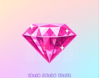Channel Points Icon | Emote | Pink Diamond | Twitch Kick | Digital Download.
