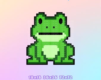 Channel points icon | pixel frog | Twitch Kick | Digital Download.