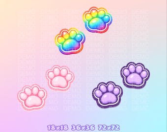 Channel points icon | Emotes | Cat Paws | Twitch Kick | Digital Download.
