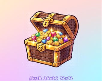 Channel points icon | Emote | Treasure chest | Twitch Kick | Digital Download.