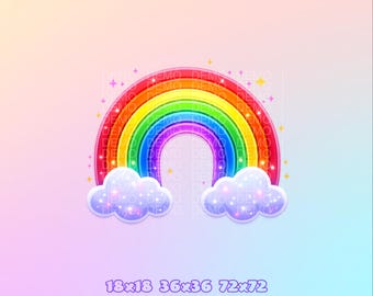 Channel points icon | Emote | Rainbow | Digital Download.