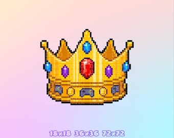 Channel points icon | Emote | Pixel crown | Twitch Kick | Digital Download.