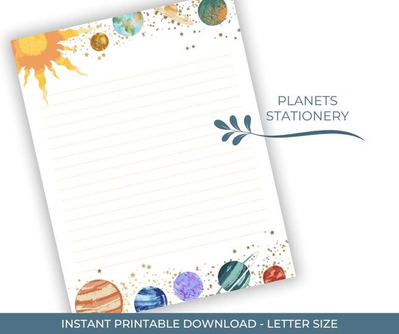 Solar System Writing Design Solar System Writing Template