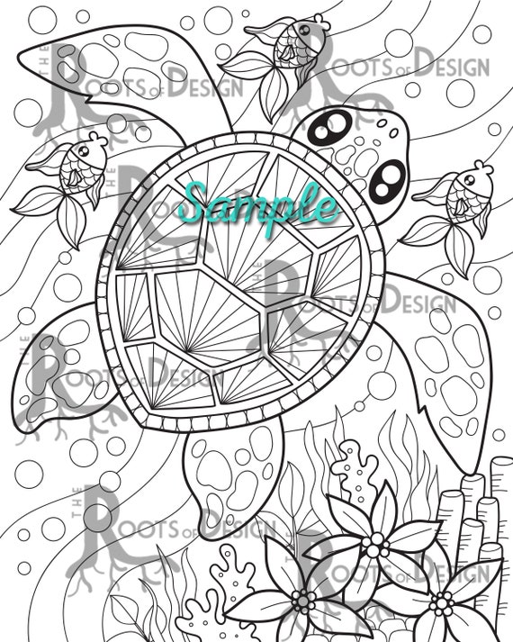 INSTANT DOWNLOAD Coloring Page Simple Turtle Zentangle Inspired, Doodle  Art, Printable -  New Zealand