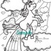 INSTANT DOWNLOAD Coloring Page - Farting Rainbow Unicorn, Doodle Art ...