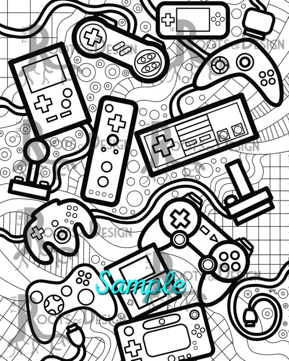 Free Printable Games Coloring Pages for Kids