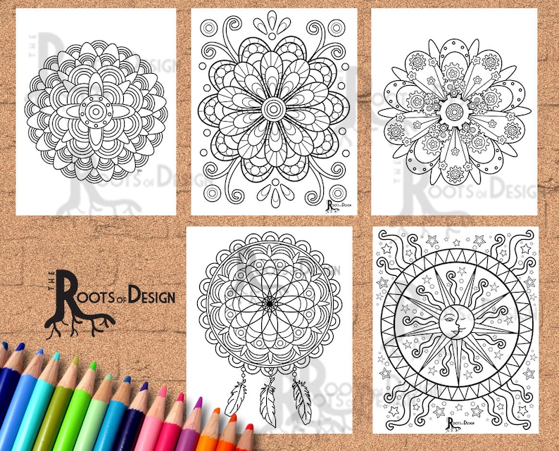Download Instant Download-Mandala coloring bundle zendoodle ...