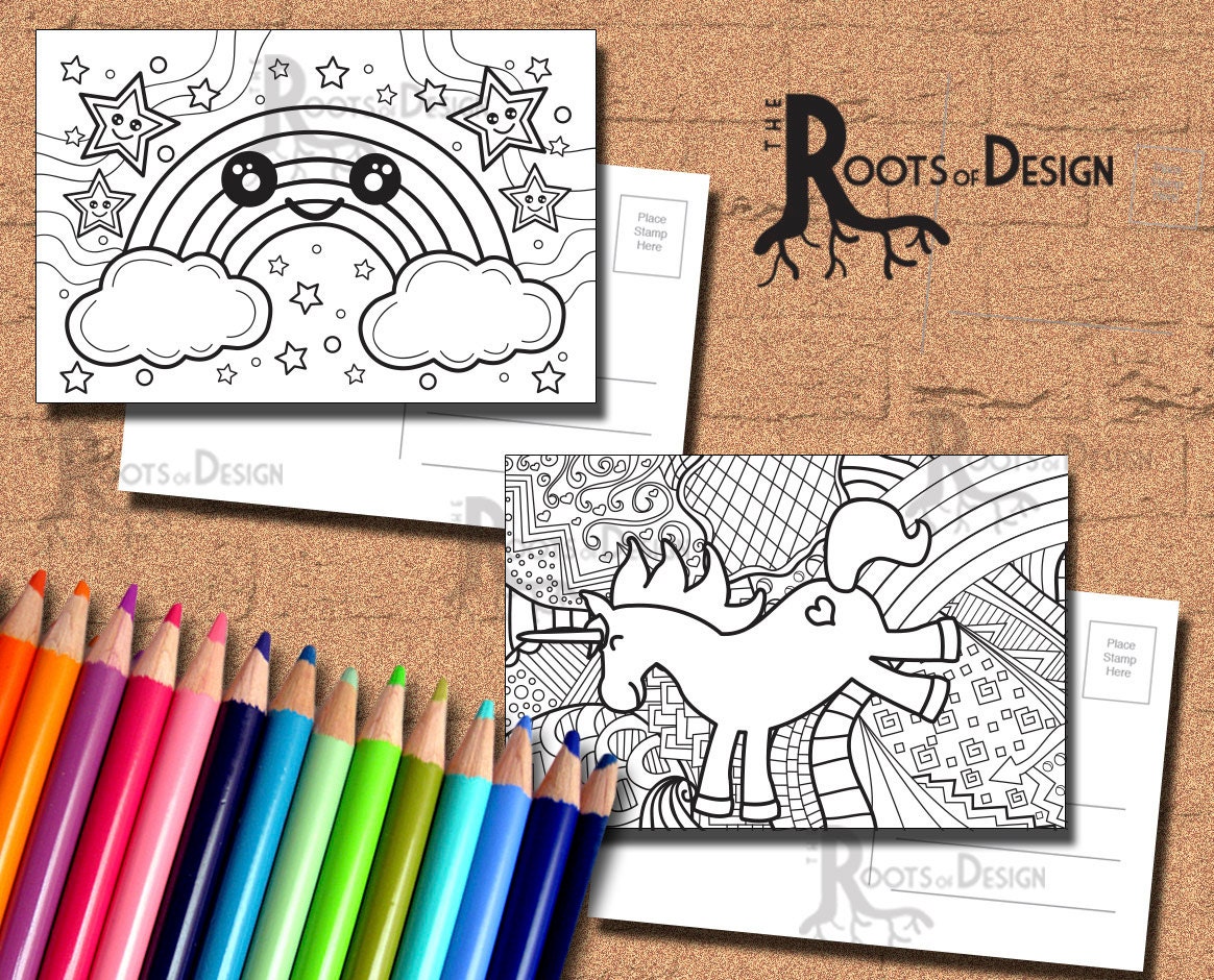 A Brighter Year 51 State Color Your Own Postcard