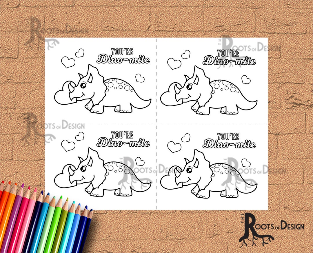 Brontosaurus Card Instant Download- Cute Printable Brontosaurus, Dinosaur Valentine Card ...
