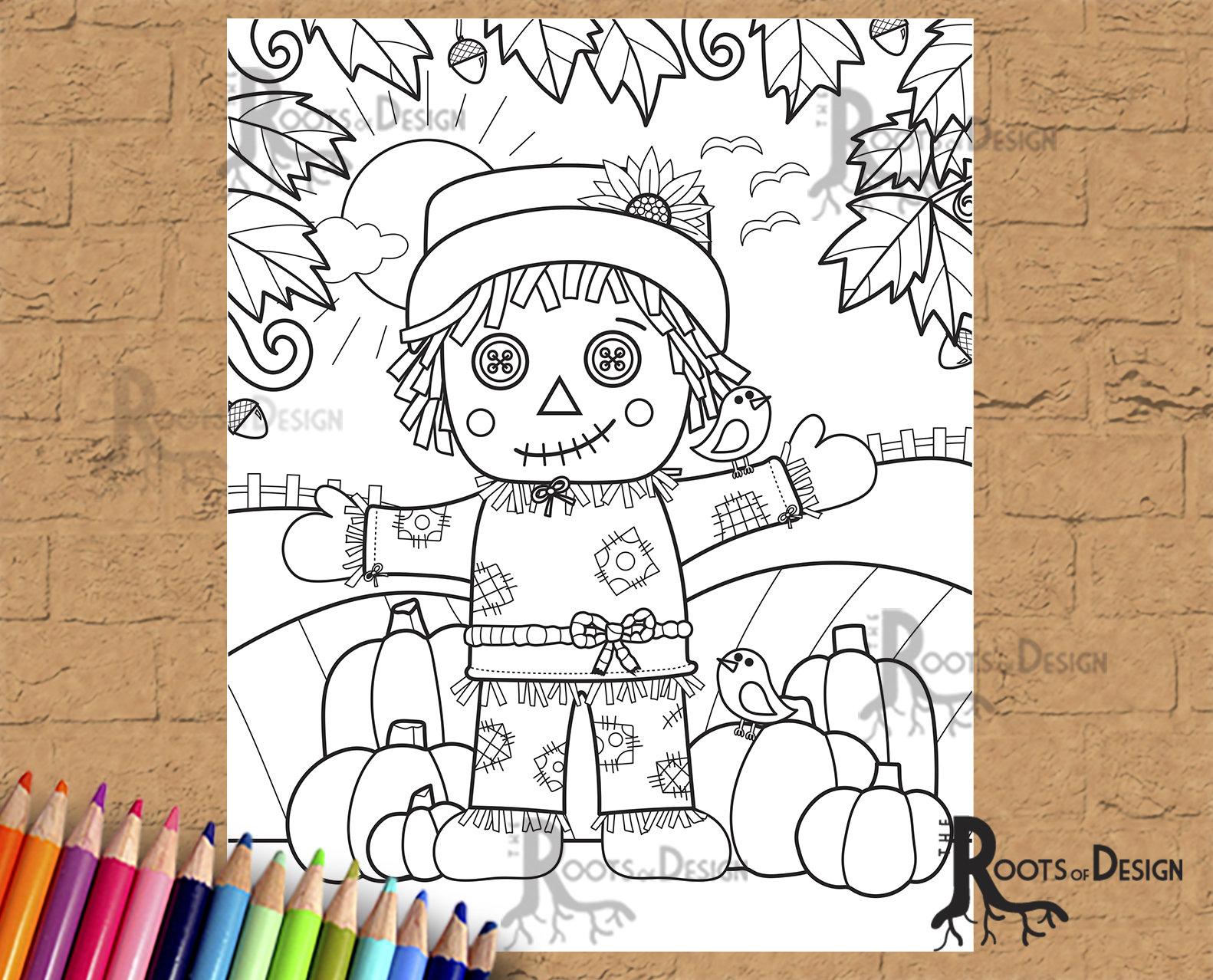 INSTANT DOWNLOAD Coloring Page - Autumn / Fall Coloring Pack, Doodle ...