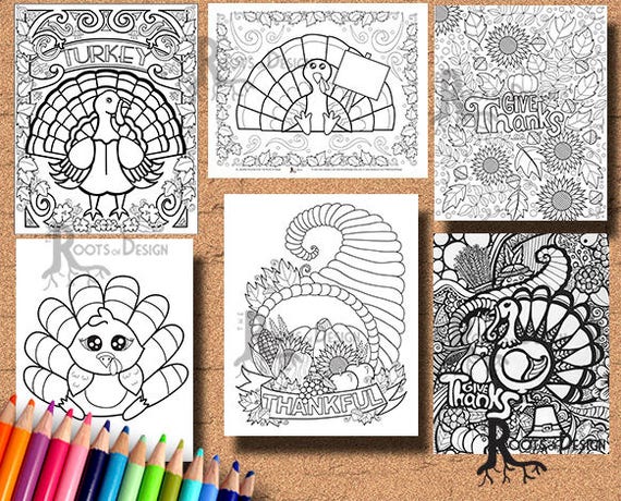 thanksgiving abstract coloring pages