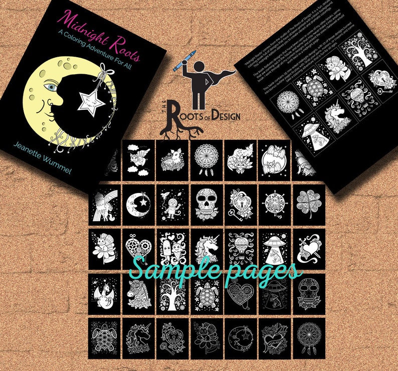 Midnight Roots Logo Midnight Roots digital Copy Coloring Book Doodle Art - Etsy