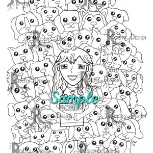 INSTANT DOWNLOAD Coloring Page - Dog Gone Crazy, Doodle Art, Printable ...