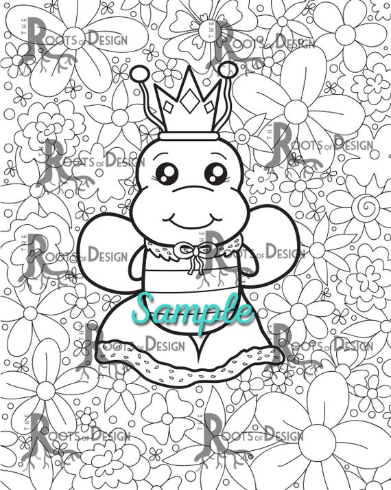 Queen Bee Coloring Page