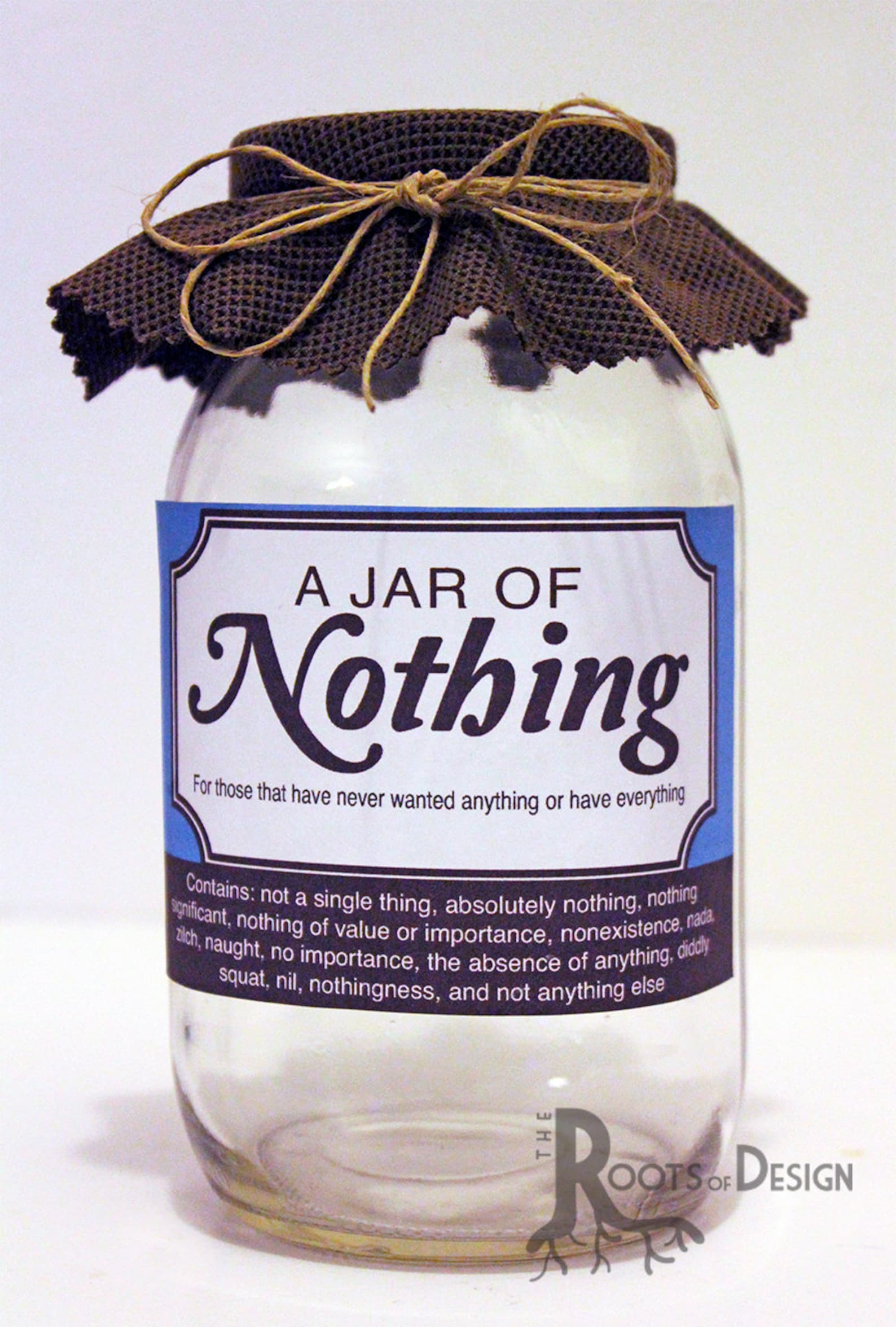 INSTANT DOWNLOAD Jar of Nothing Printable Great Gag Gift or - Etsy