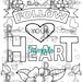 INSTANT DOWNLOAD Coloring Page - Follow Your Heart Quote Coloring Print ...