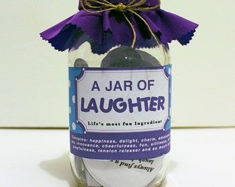 INSTANT DOWNLOAD Jar Of Laughter printable - A fun gift that is perfect for the Holidays, Christmas, Birthdays, and more