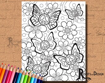 Coloring Page. Butterfly Mandala - Etsy