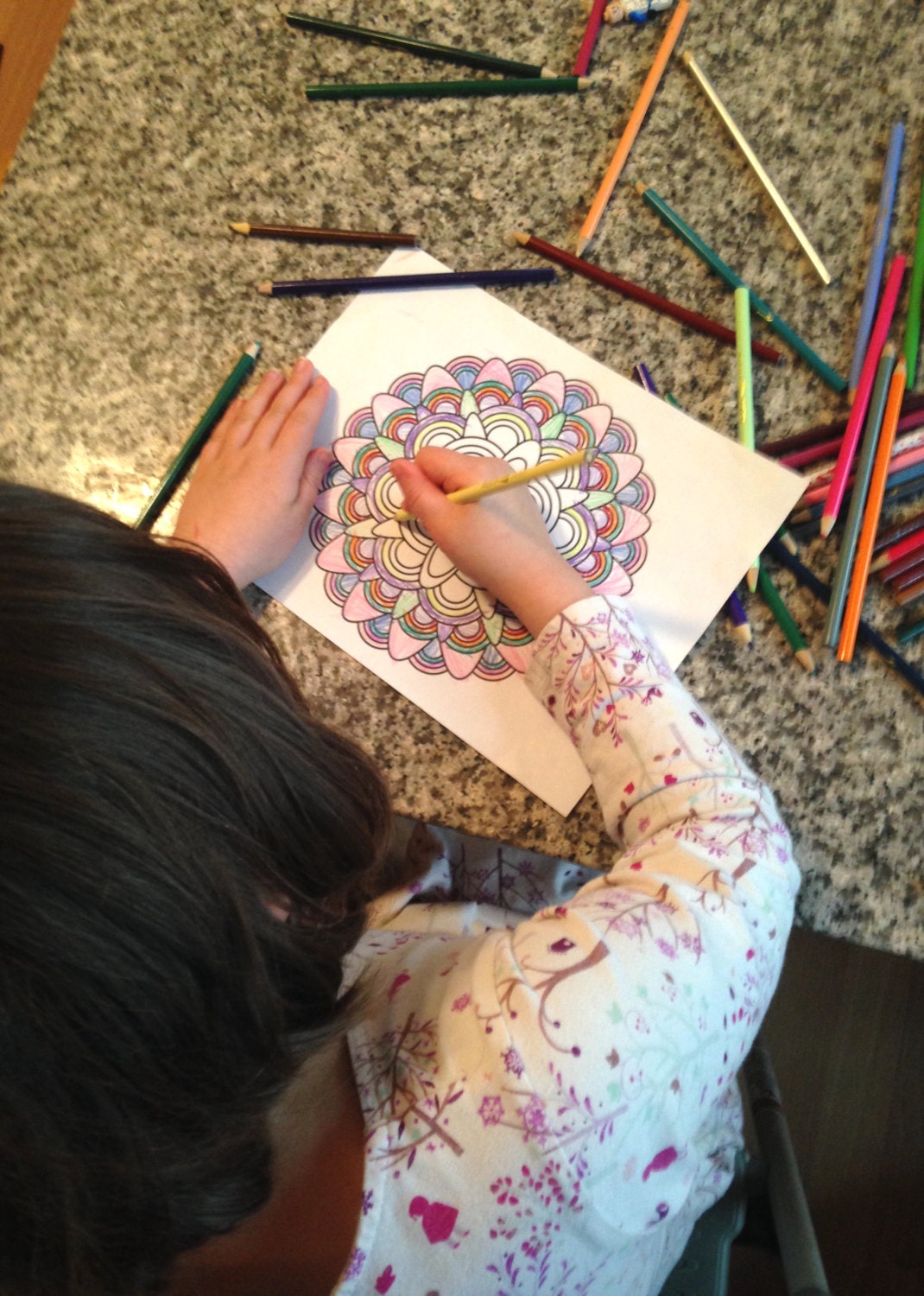 INSTANT DOWNLOAD Coloring Page - Fun Mandala or Geometric Design