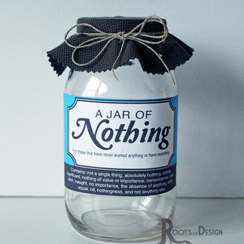 INSTANT DOWNLOAD Jar of Nothing Printable Great Gag Gift or - Etsy