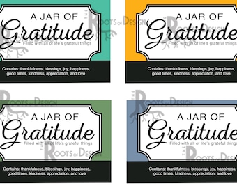 INSTANT DOWNLOAD Jar of Grateful printable Jar label- Great gag gift or perfect for the Holidays, Birthdays, and more