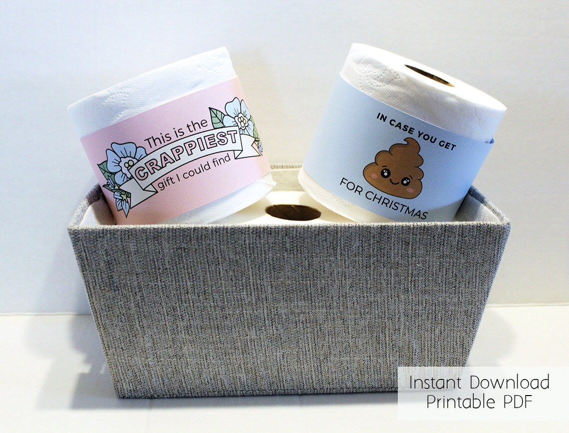 INSTANT DOWNLOAD Toilet Paper Label Printable Great Gag Gift Etsy
