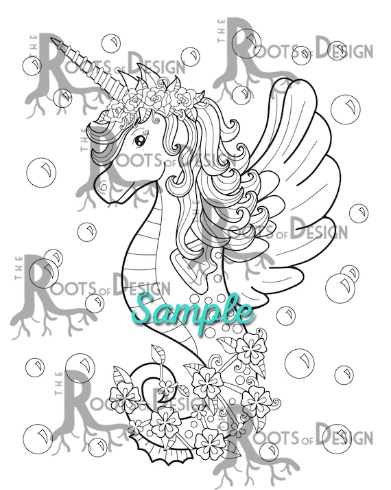 Instant Download Coloring Page Unicorn Ice Cream Print Etsy