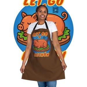 Let Go & Lechón, leuke culinaire schort voor BBQ-liefhebbers - perfect cadeau voor koks, grillers, cookouts, verjaardagen, housewarming of feestdagen