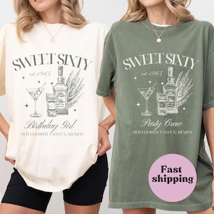 Comfort Colors 60th Birthday Shirt: Custom Cocktail Party Tee
