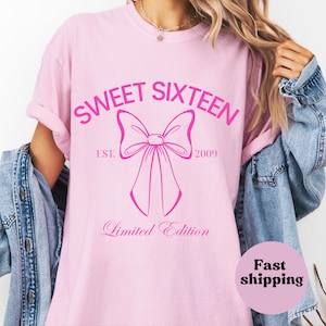 Sweet Sixteen Birthday Shirt: Coquette 16th Bday Gift