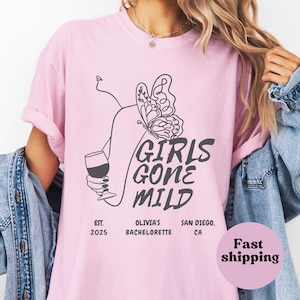 Girls Gone Mild Custom Bachelorette Shirt, Girls Gone Mild Bachelorette, Girls Night In Shirt, Bridal Party Gift, Birthday Weekend Trip,Gift