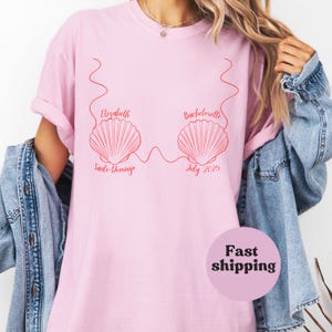 Custom Beach Bachelorette Comfort Colors Shirt: Coastal Mermaid Party