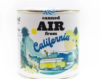 Original Canned Air From California, Surfers edition, California Gift, Travel Gift, Californian Souvenir, Travel Memorabilia, Cali, USA Gift