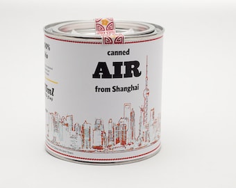 Shanghai, China – Original Canned Air, fun gag souvenir, Memorabilia, travel gift, travel souvenir, Shanghai gift, Travel Memorabilia, Can
