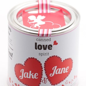 CUSTOM Original Canned Love Spirit Customized Valentine's Day Gift, gag souvenir, gift, memorabilia, love image 4