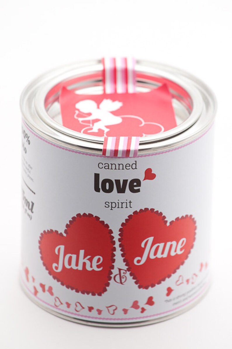 CUSTOM Original Canned Love Spirit Customized Valentine's Day Gift, gag souvenir, gift, memorabilia, love image 4