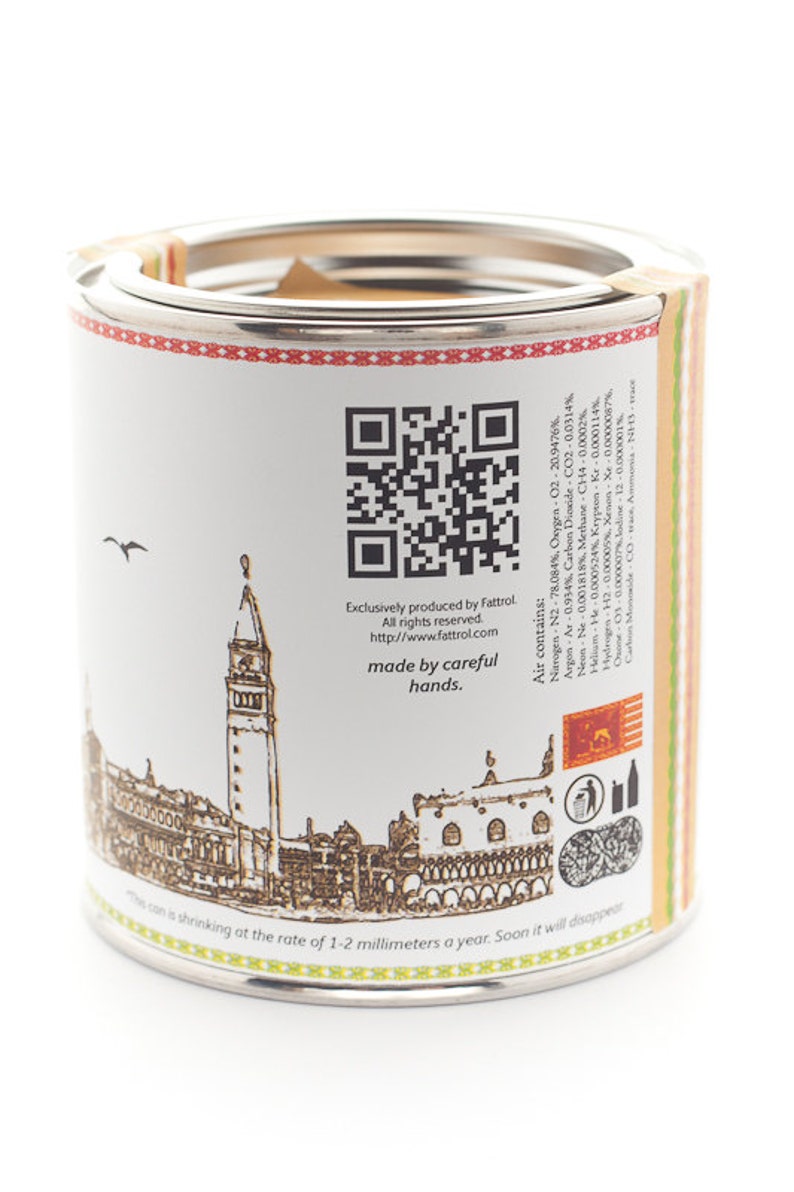 Original Canned Air From Venice, Italy, gag souvenir, travel gift, memorabilia image 2