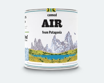 Air of Patagonia, Original Canned Air from Patagonia, Gag Souvenir, Travel Gift, Gift, Memorabilia, Travel Souvenir, Patagonia Gift, Travel