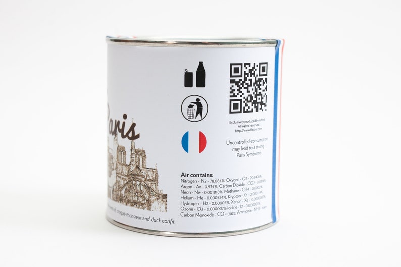 Original Canned Air From Paris, gag souvenir, gift, memorabilia image 6