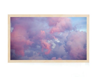 Frame Art TV, Art for Samsung Frame TV, Frame Art TV, Sunset Art Print, Clouds Art Frame Tv, Digital Art Frame Tv, Samsung Art Frame, Pink