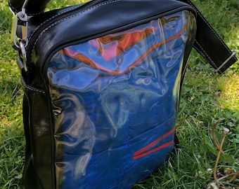 Clear Crossbody Bag - Black Trim, Concert Messenger Bag
