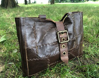Shoulder bag - Purse - Hippie bag - Real leather bag - brown bag - brown leather shoulder bag