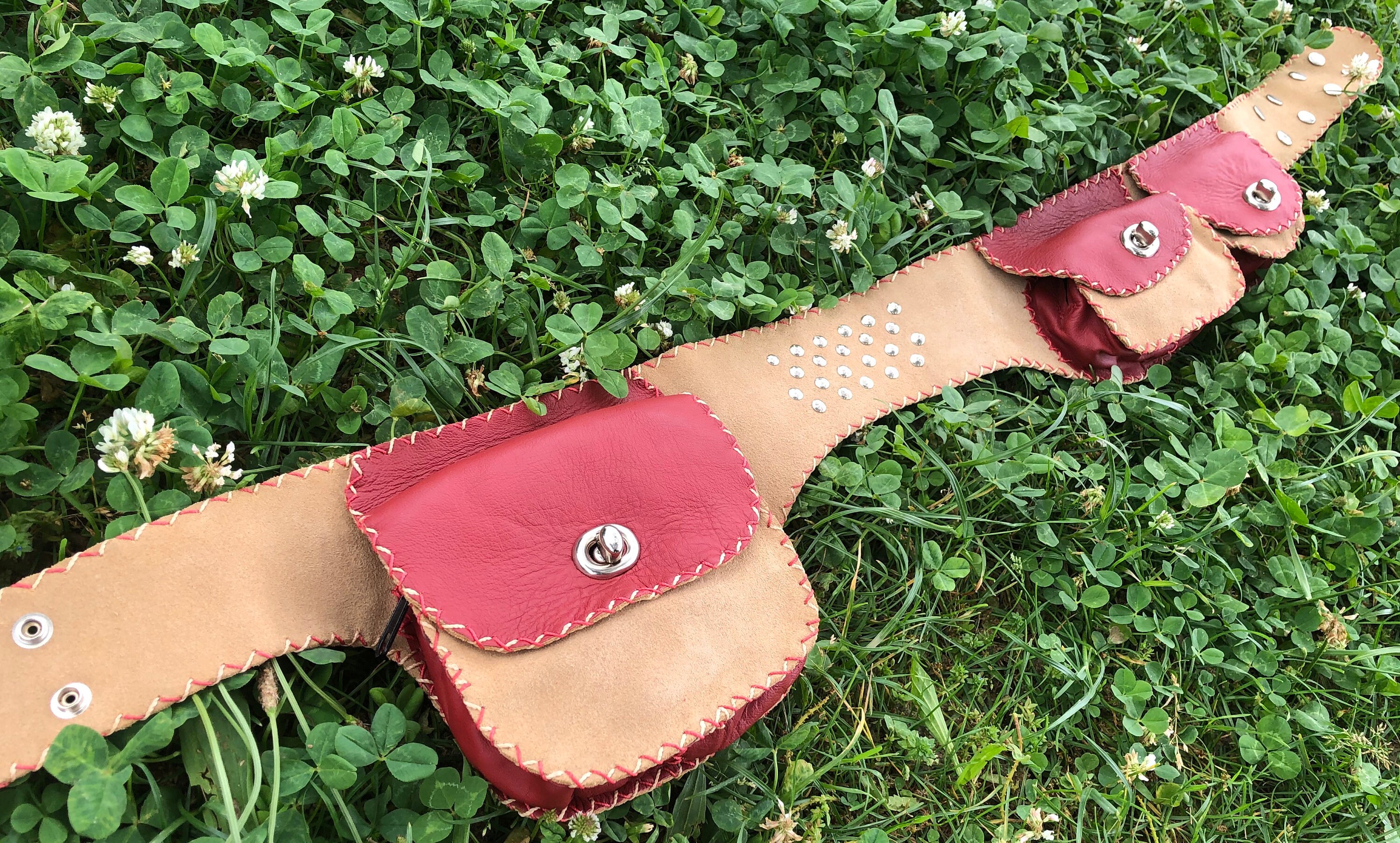 Travel Pouch Belt Burning Man Leather Pouch Belt Waist Bag Etsy