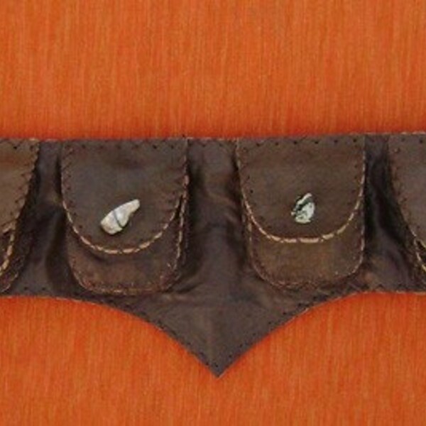 Hip pouches -Burning Man Leather Belt-