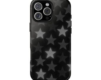 Funda negra con estrella para iPhone, estilo Y2K, moderna y estética, para iPhone 16, 15, 13, 12 y 11 Pro. Un regalo perfecto para chicas adolescentes.