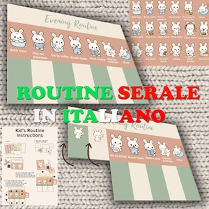 Routine bambini – Planner giornaliero stampabile PDF con carte attività Montessori