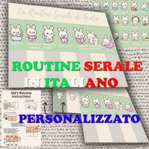 Routine bambini PERSONALIZZATO 2 – Planner giornaliero stampabile PDF con carte attività Montessori