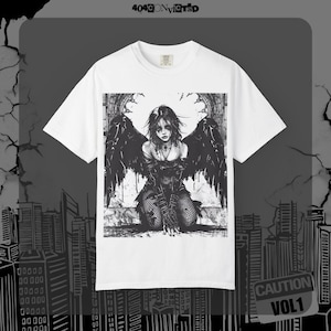 Fallen Angel Unisex T-shirt, Dark Gothic Tee, Angelic Grunge Shirt, Alternative Clothing, Punk Rock Top, Rebel Fashion Apparel