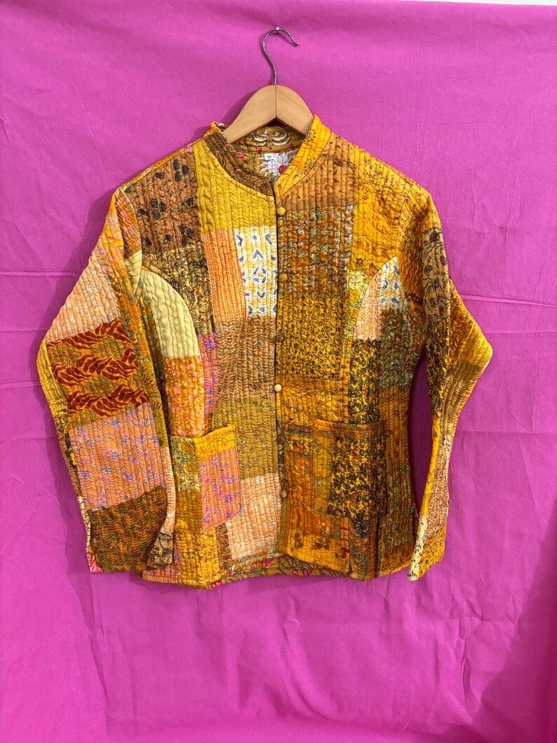 Handmade Patchwork Cotton Quilted Jacket, Reversible Boho Coat - Etsy