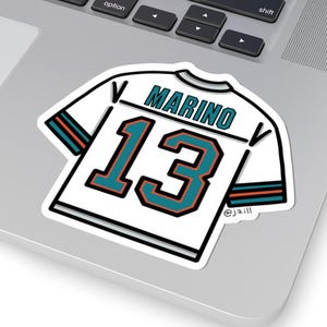 Dan Marino Miami Dolphins Football Away Jersey Sticker